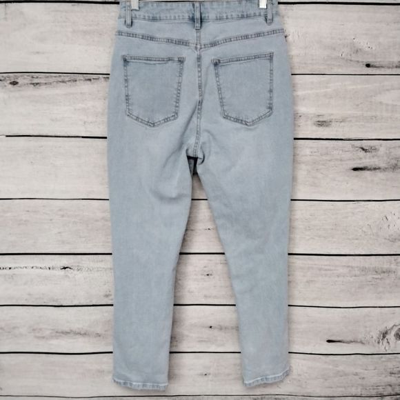 Cotton On 91 Jeans Lightwash Highrise Distressed Sz 8 Country Western Urban - Picture 7 of 9
